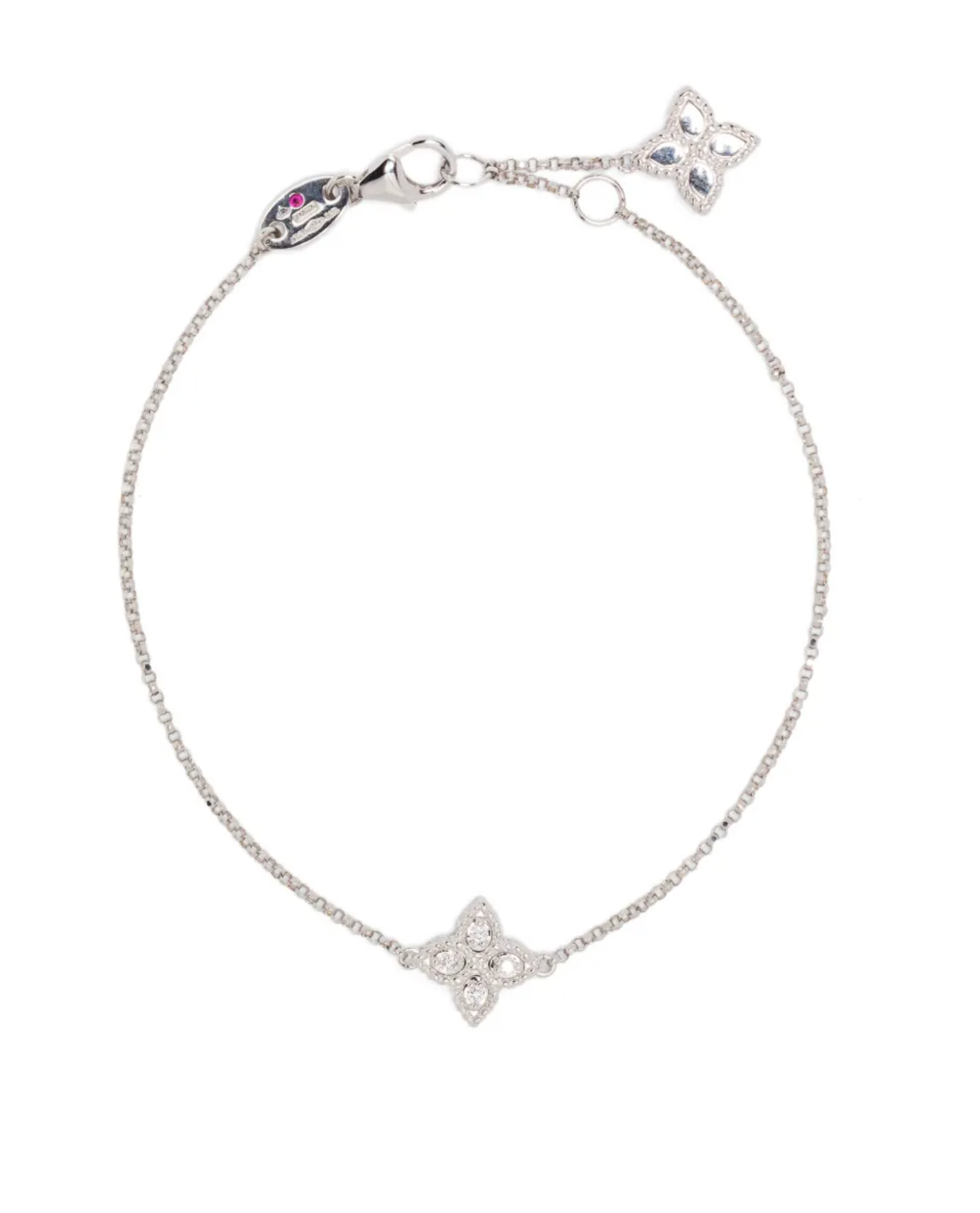 Pulsera de diamantes de oro blanco de 18K