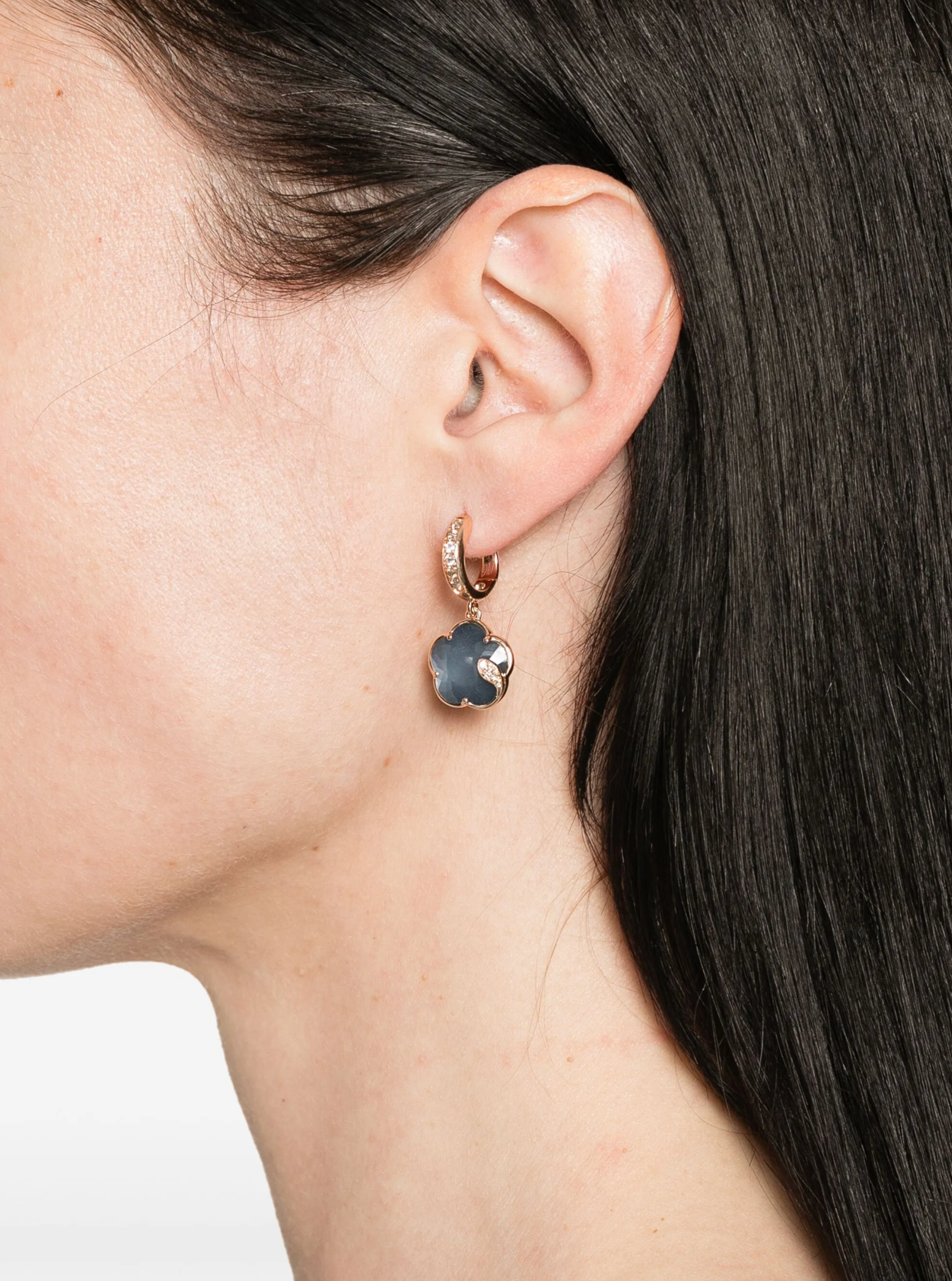 18K rose gold Petit Joli Lunaire diamond earrings