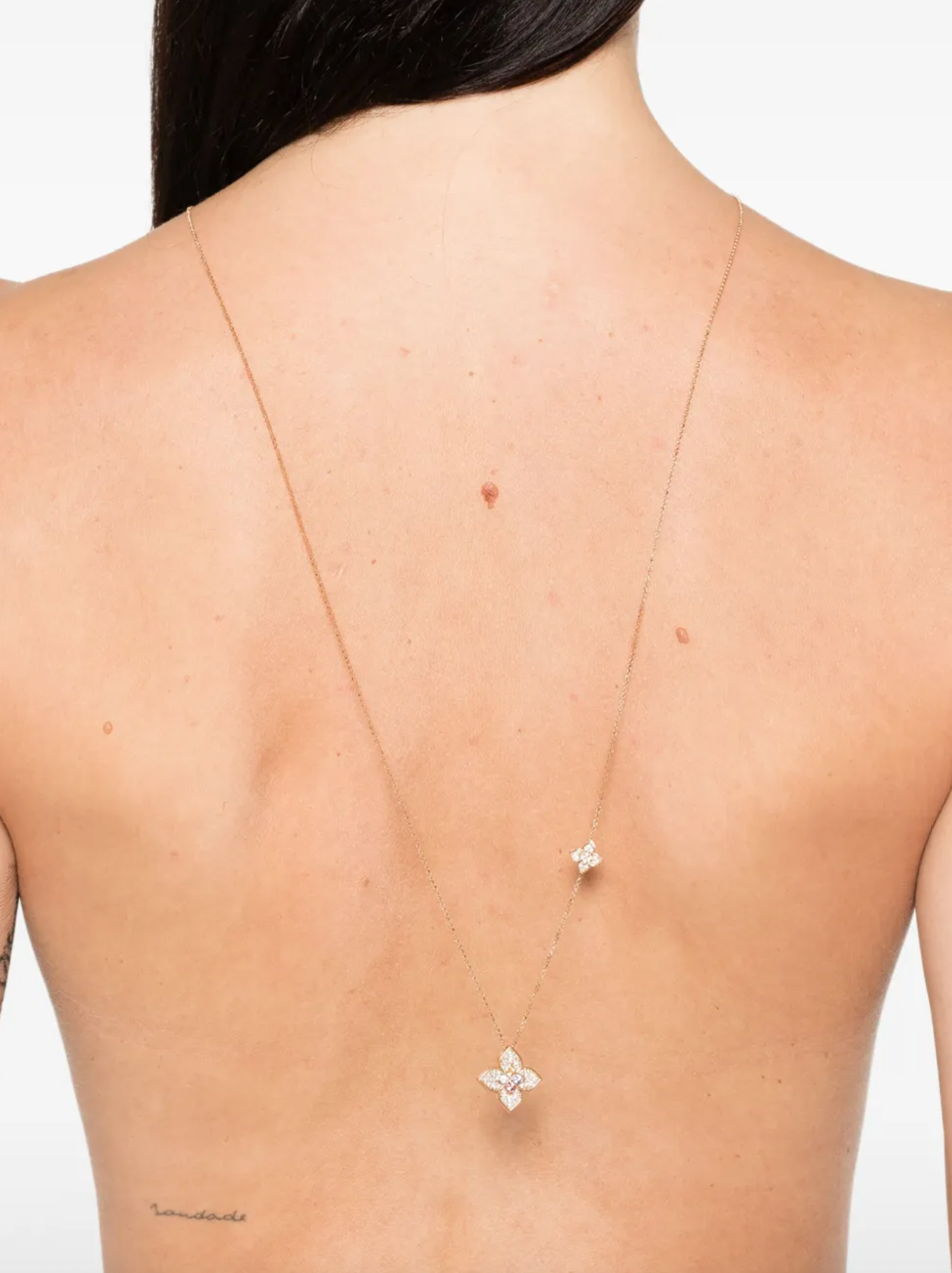 18K rose gold Princess Flower multi-stone necklace