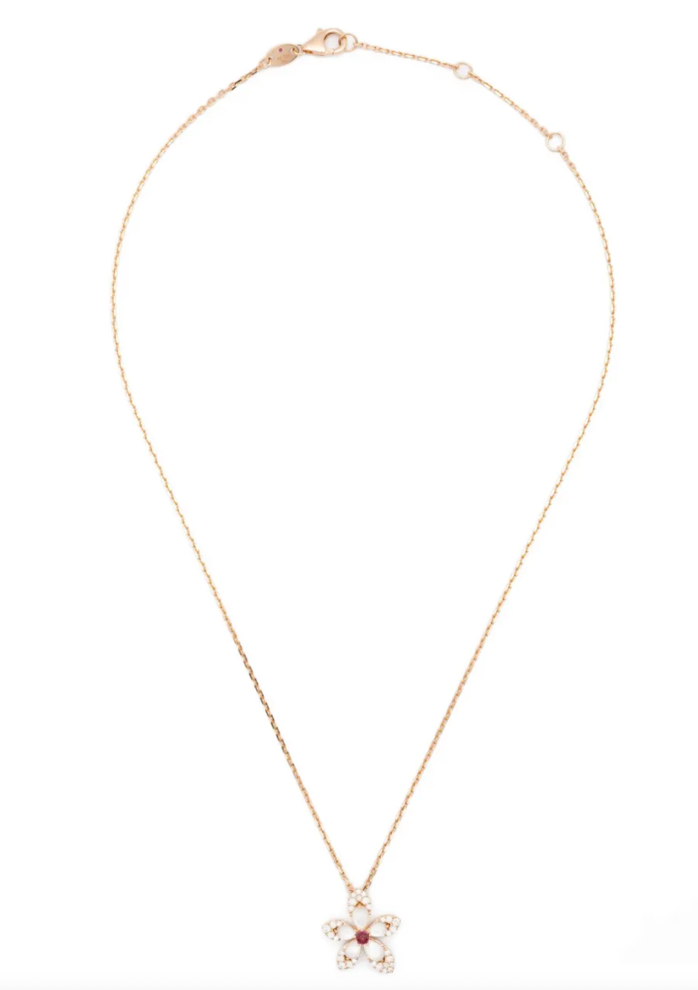 18kt rose gold Tiaré diamond necklace