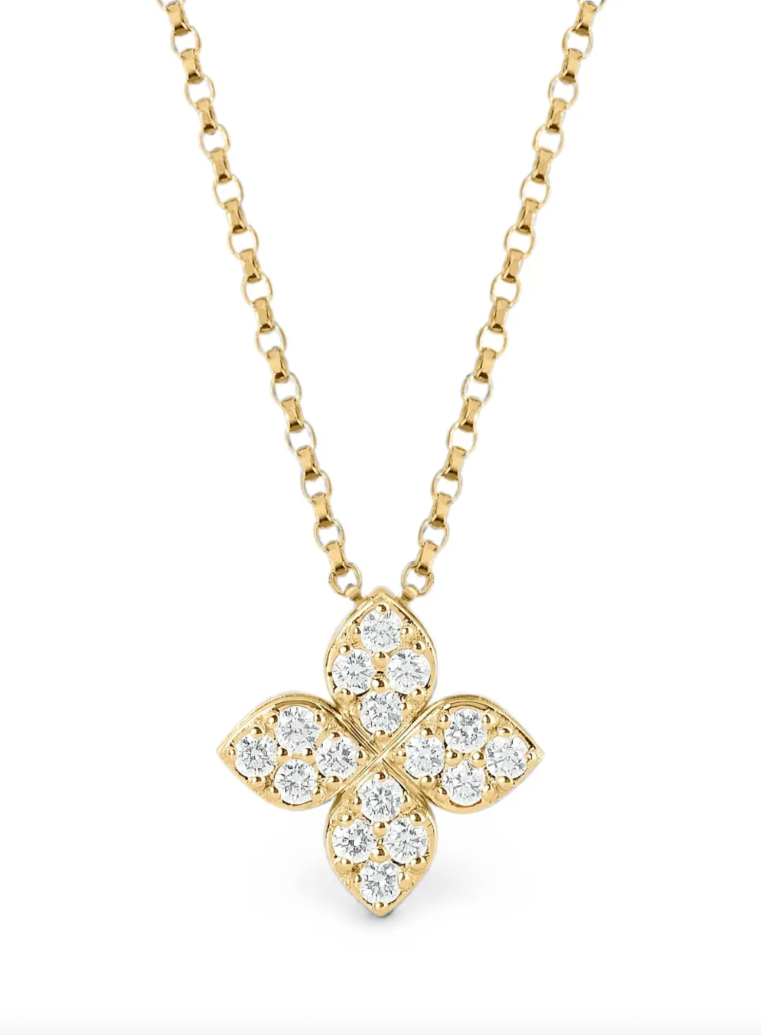 18kt yellow gold diamonds necklace