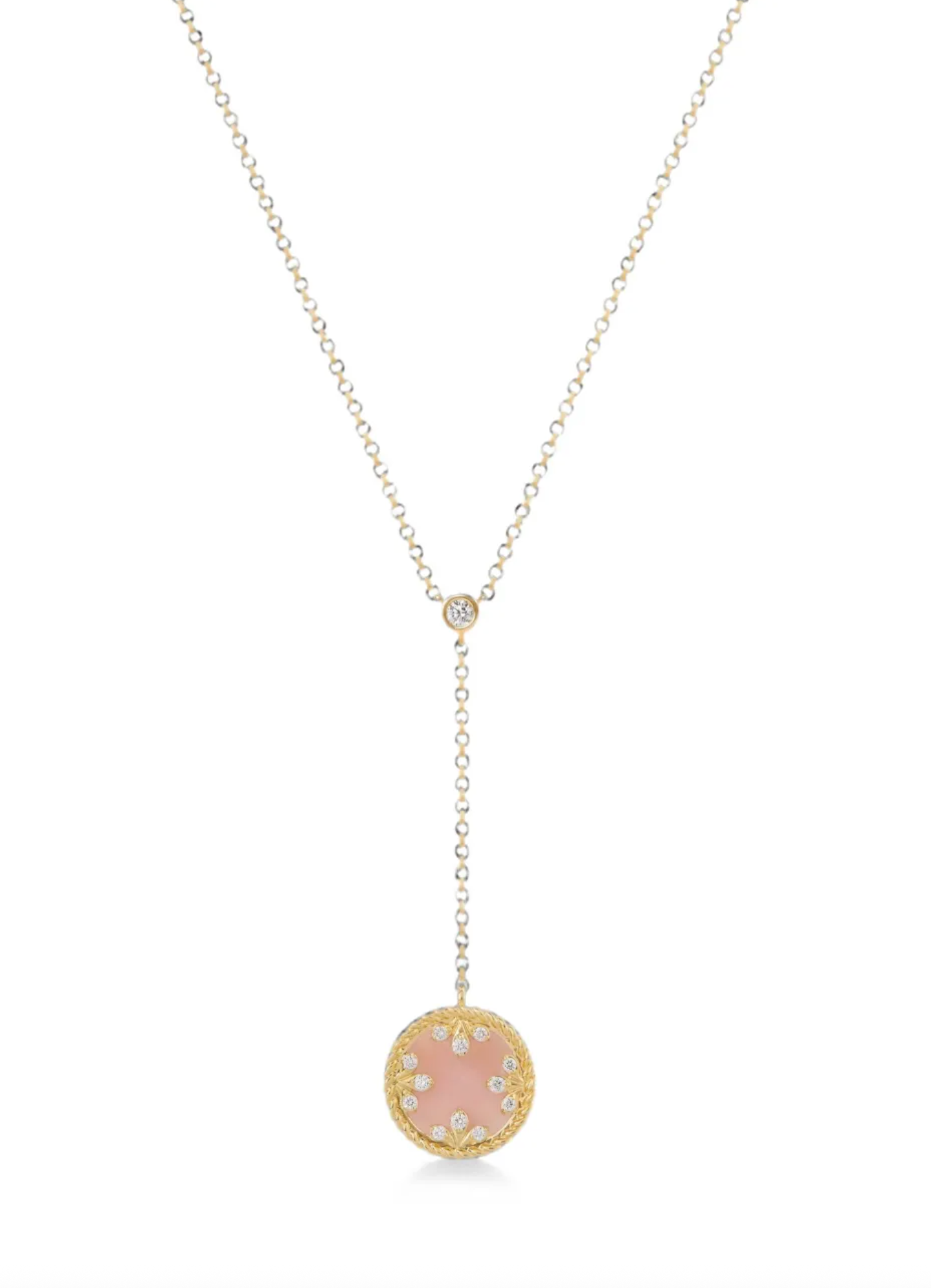 18kt yellow gold diamonds necklace