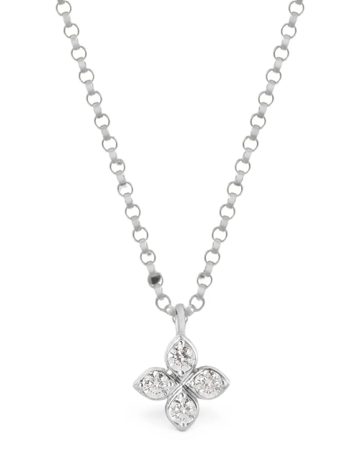 18kt white gold diamonds necklace