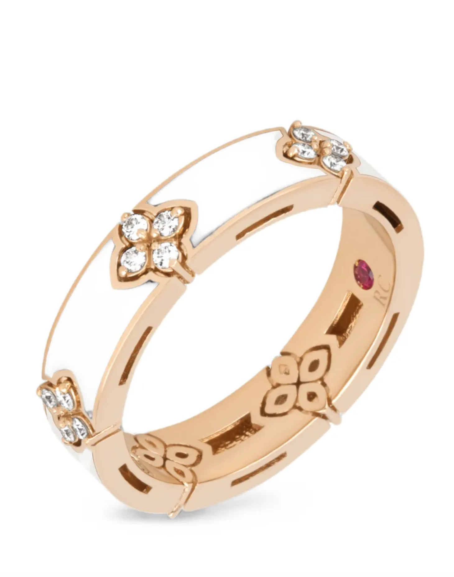 18kt rose gold diamonds ring