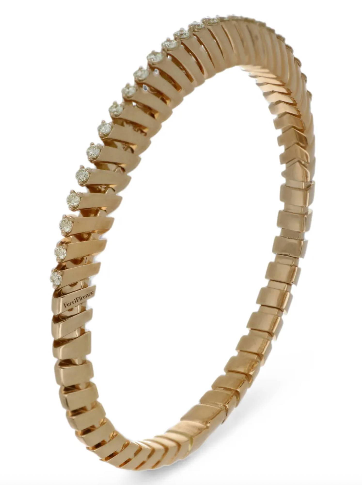 Soffio Mini-Me diamond spiral bracelet