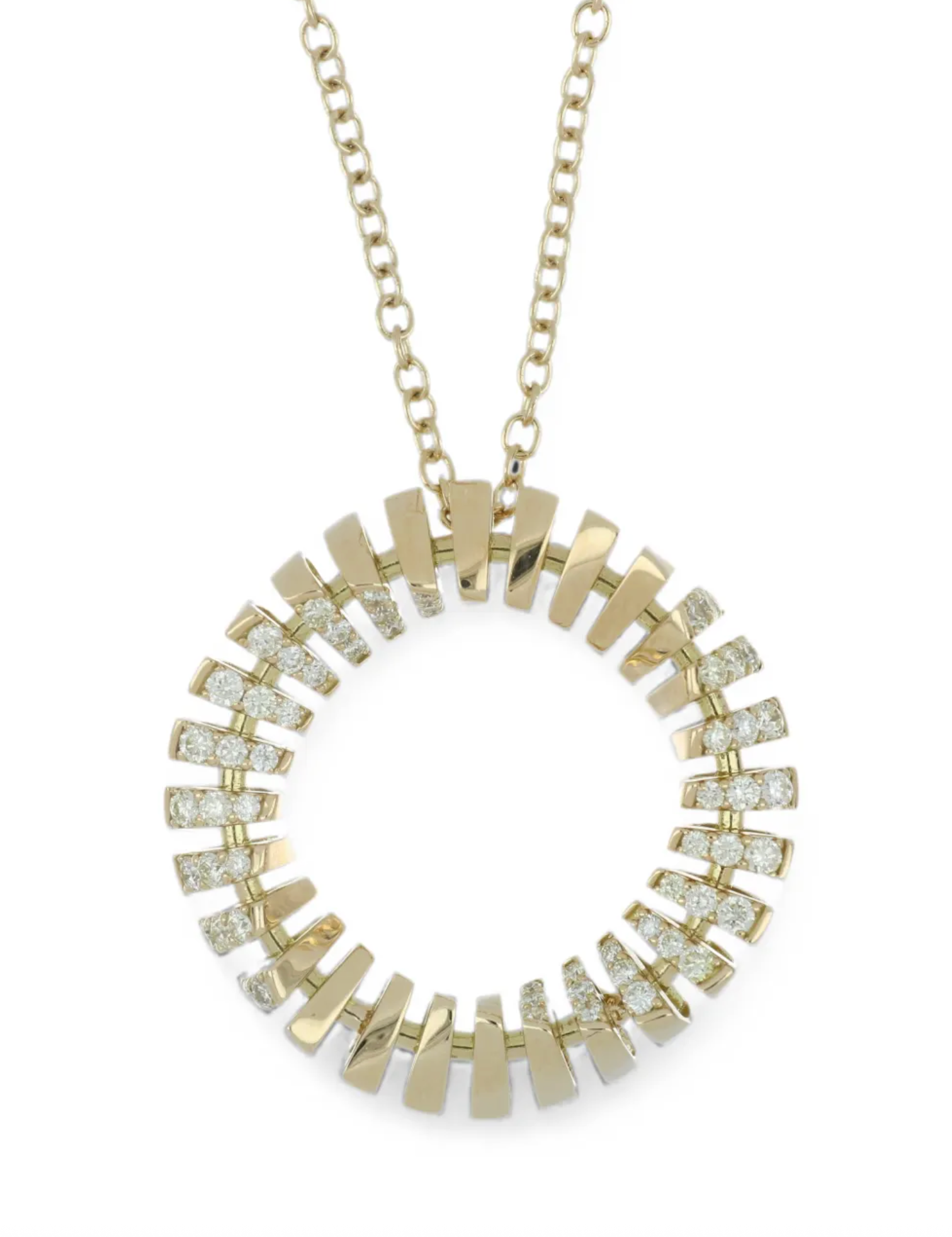 Crescendo Mini-Me diamond circular necklace