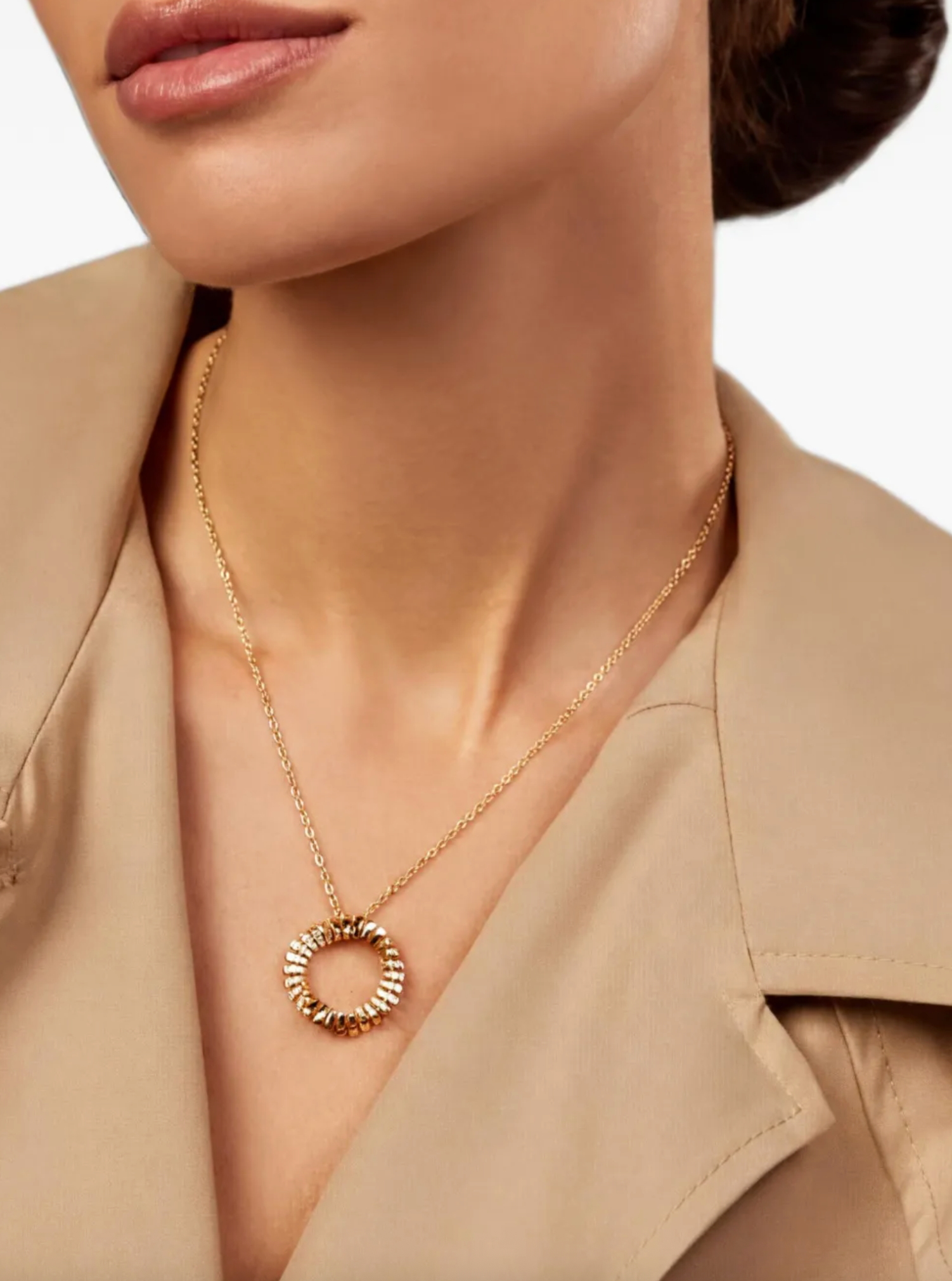 Crescendo Mini-Me diamond circular necklace