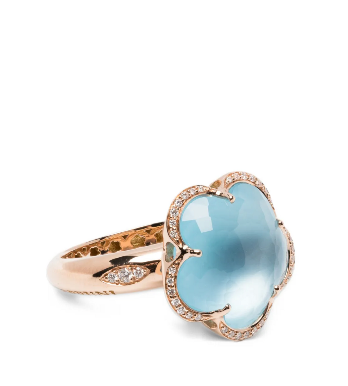 Bon Ton blue topaz and diamond ring
