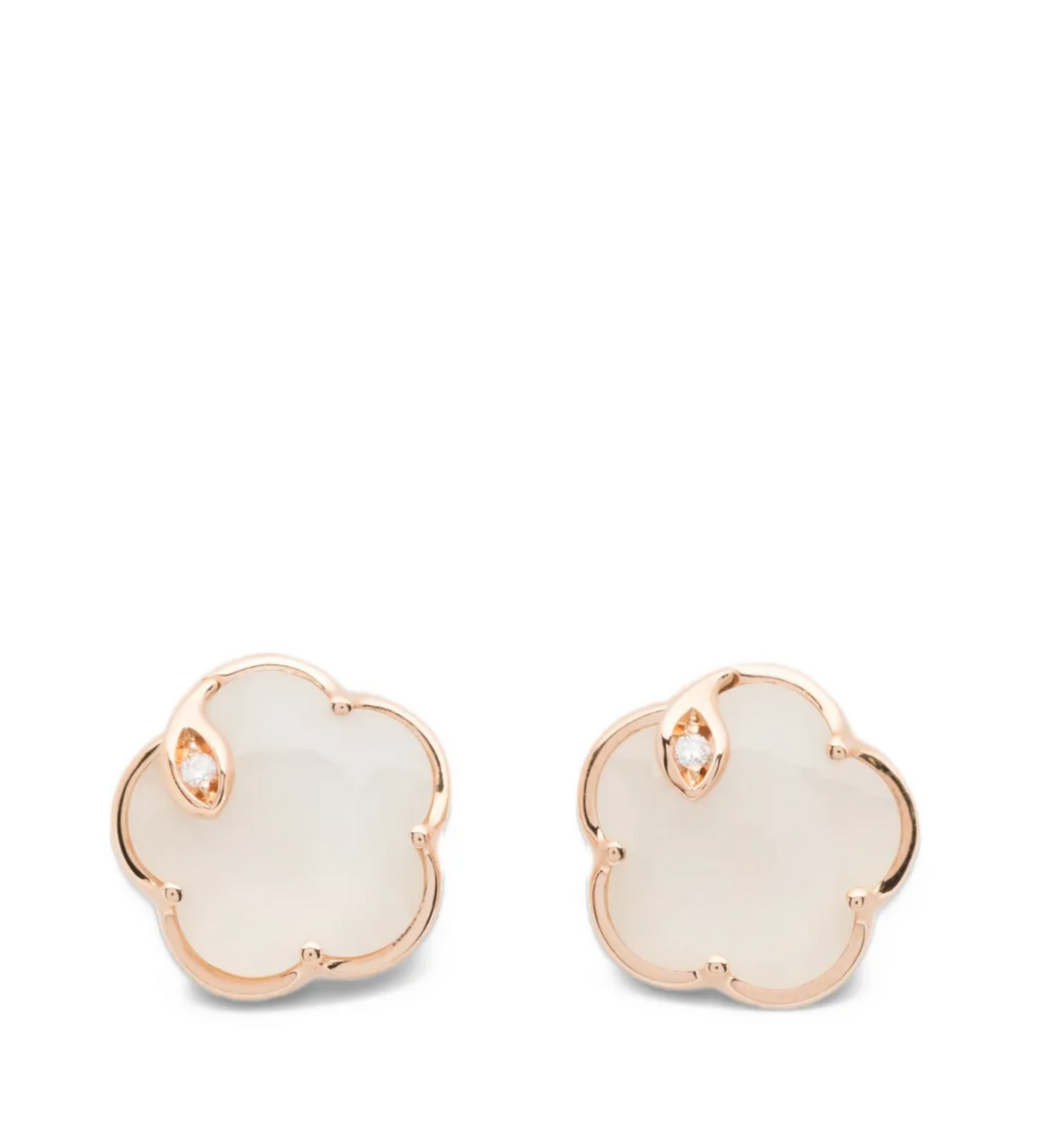 Petit Joli mother-of-pearl and diamond earrings