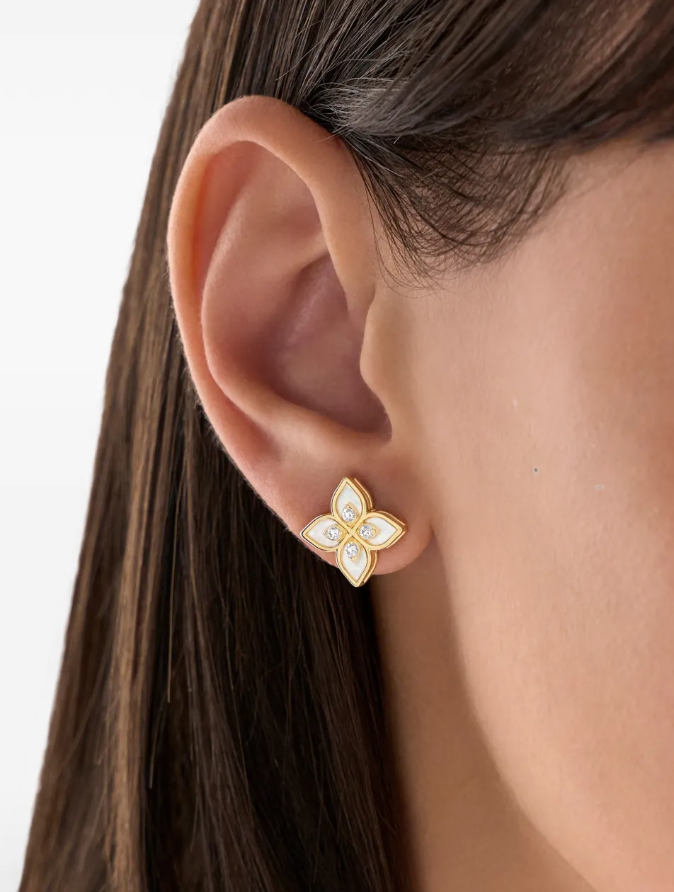 18kt yellow gold diamonds earrings