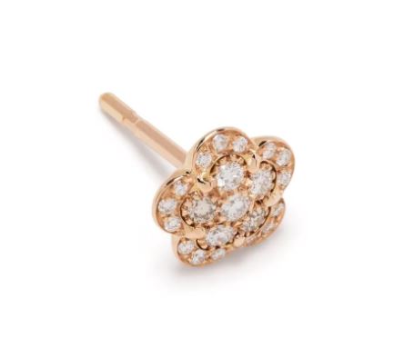 18kt rose gold dei Fiori diamond  earrings