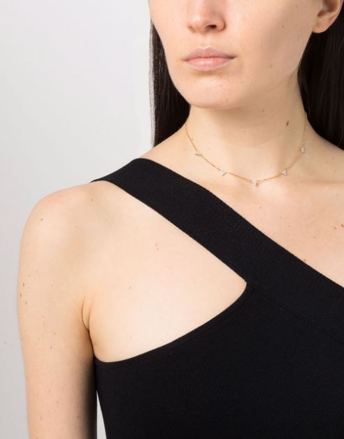 18kt yellow gold diamonds  Love by the Yard  necklace