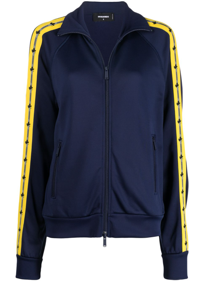 Logo-tape sweat jacket