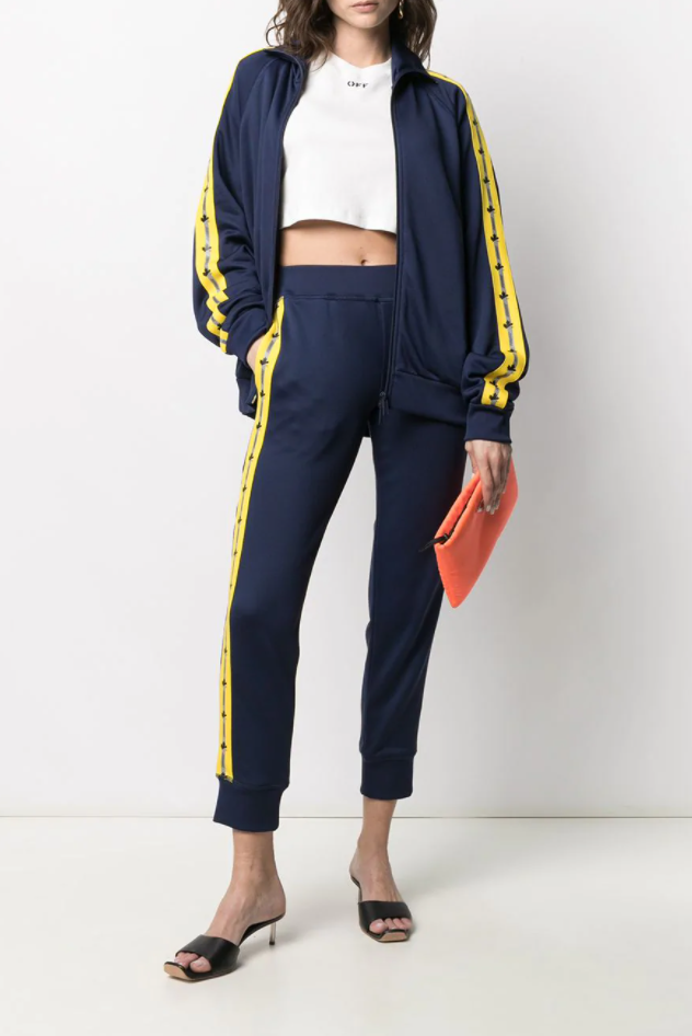 Logo-tape sweat jacket