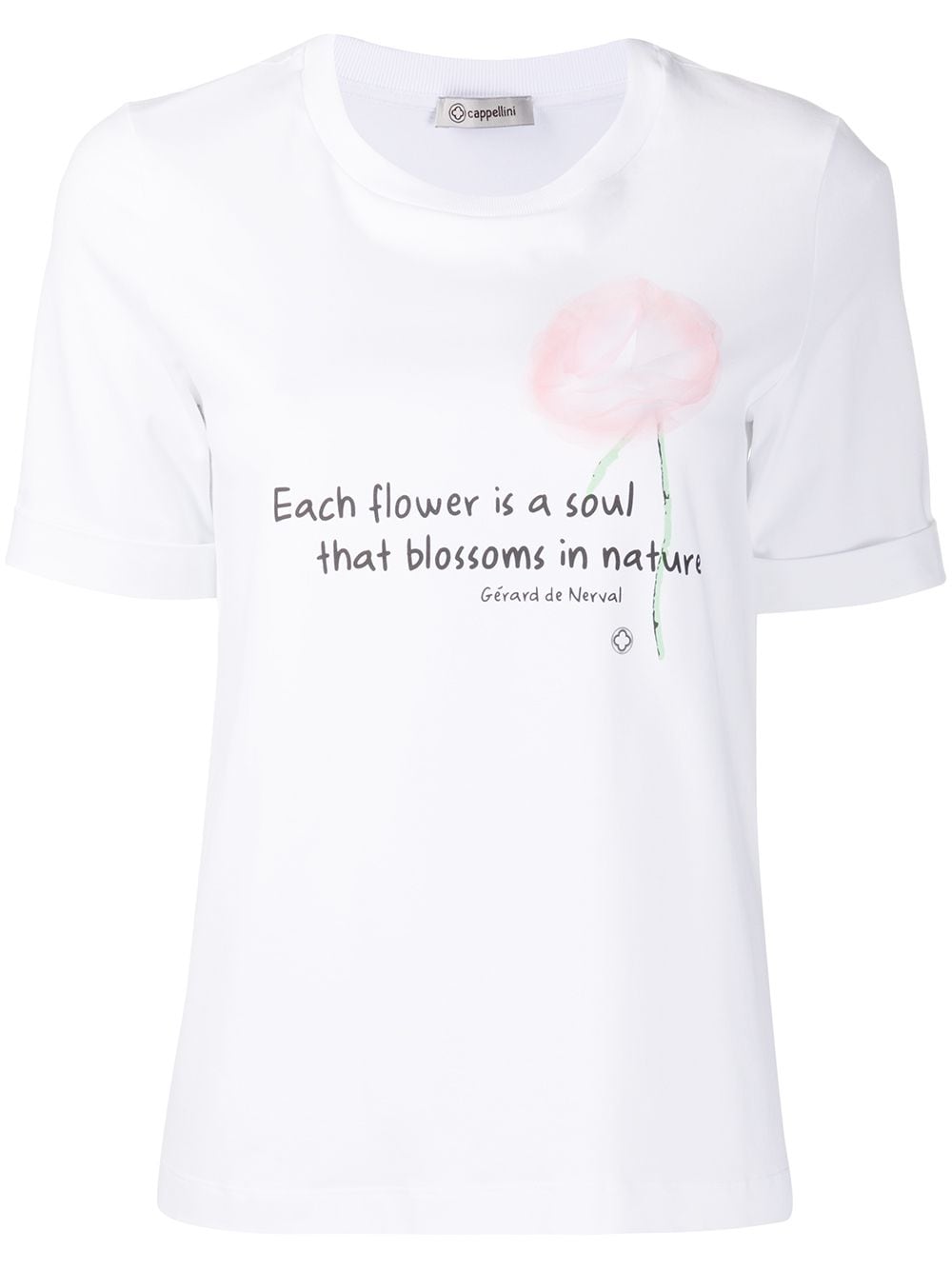 Embellished floral T-shirt