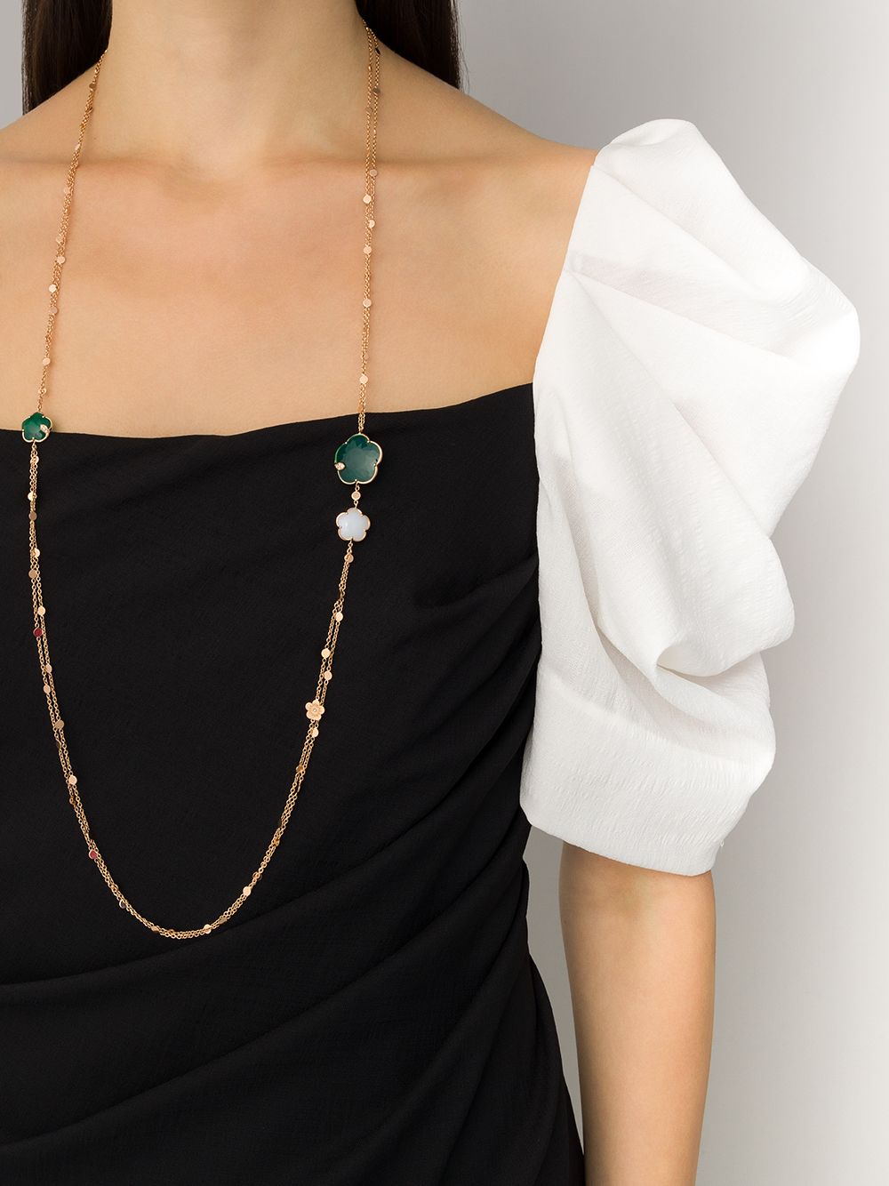 18kt rose gold diamond Ton Joli necklace