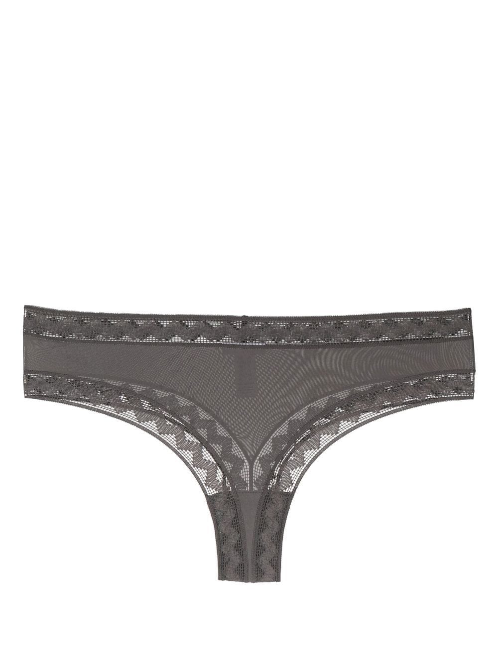 Gabby zigzag-trim Brazilian briefs