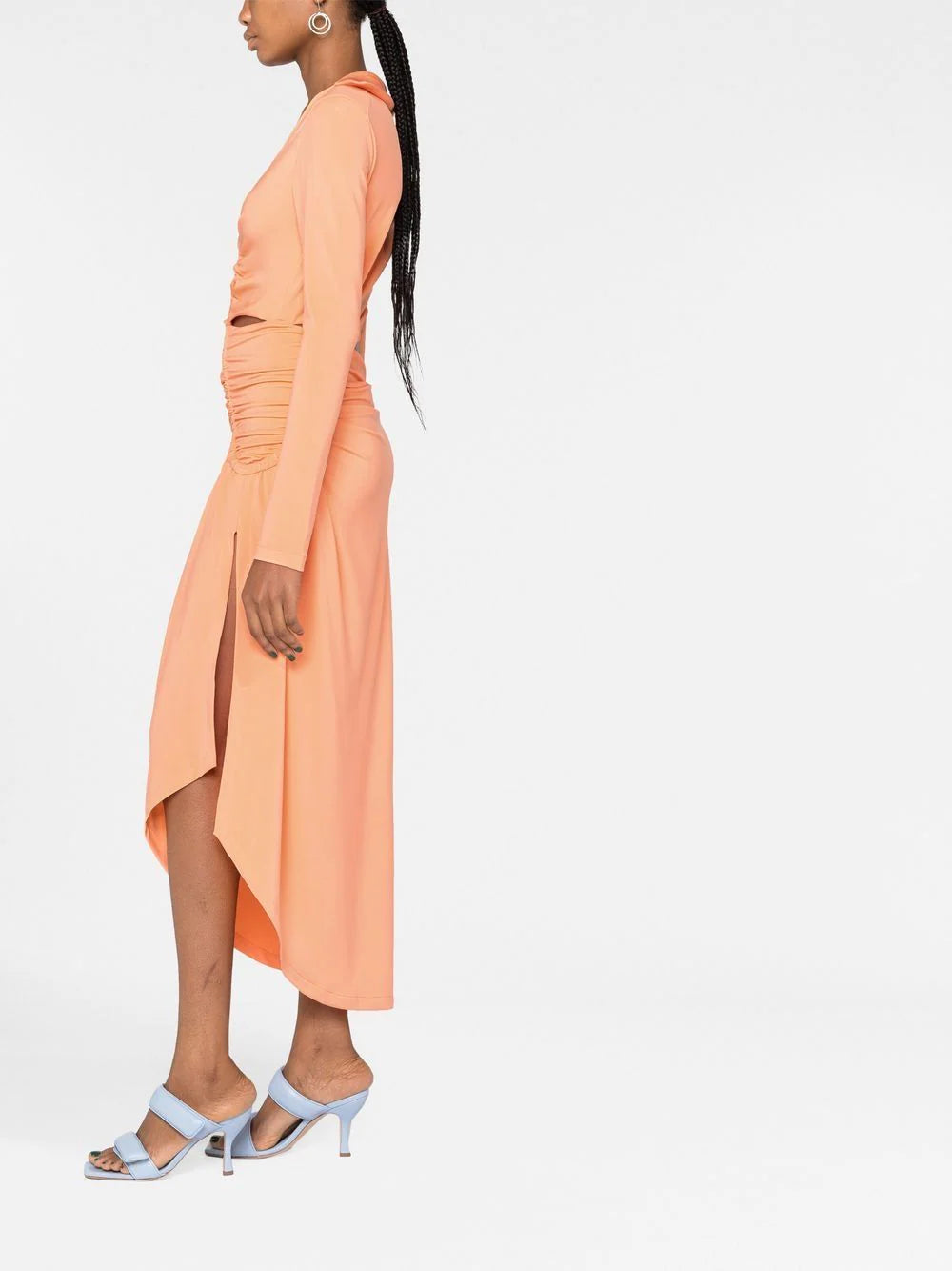 cut-out draped dress