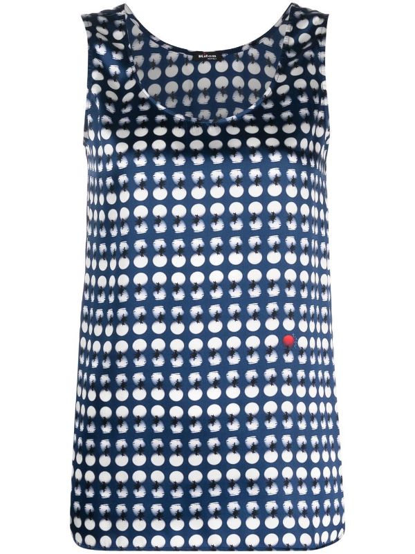 polka-dot silk top