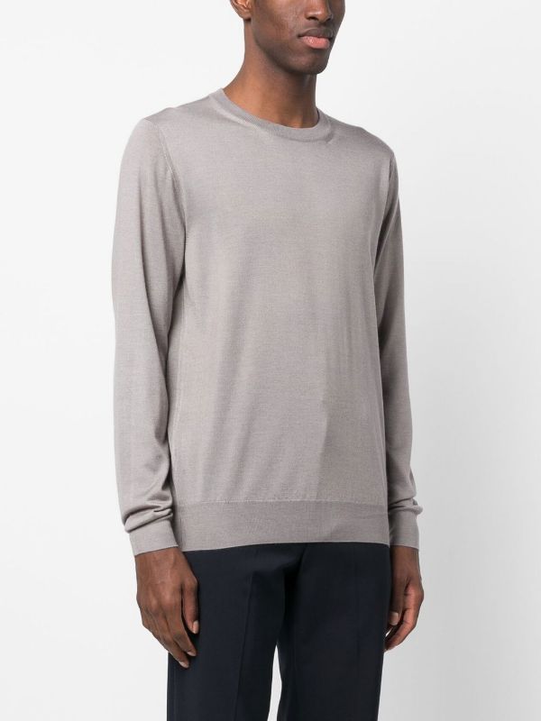 crew-neck cashmere-silk jumper
