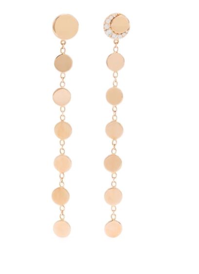 aretes Luce en oro rosa de 18kt con diamantes 