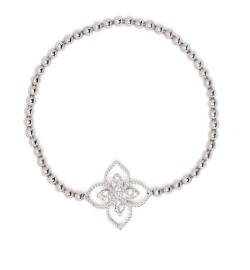 18kt white gold Princess Flower Dubai diamond bracelet