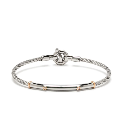 diamond-detail rope chain braceletre
