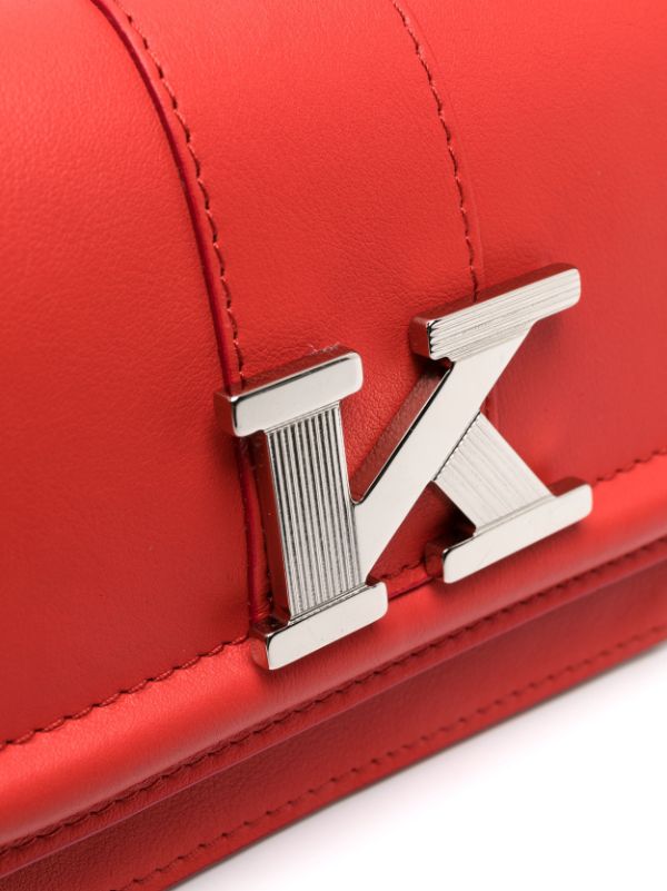 logo-plaque leather mini bag