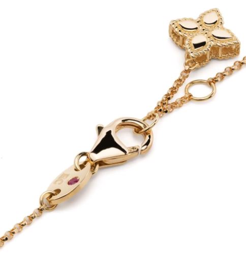 18kt yellow gold diamond Princess Flower bracelet