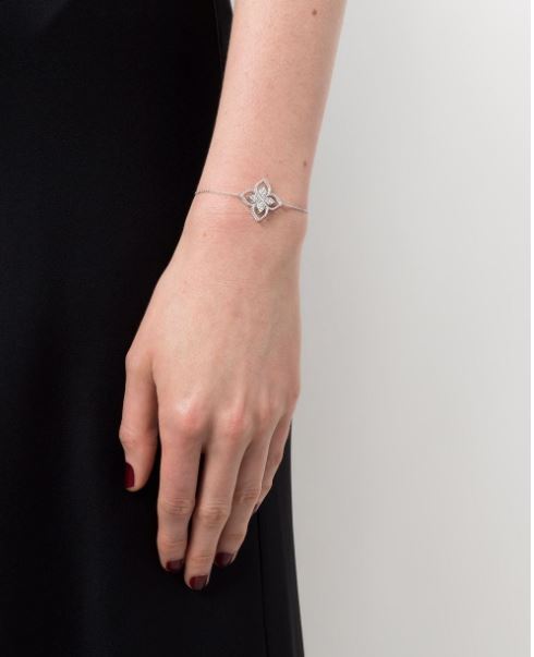 18kt white gold Princess Flower Dubai diamond bracelet