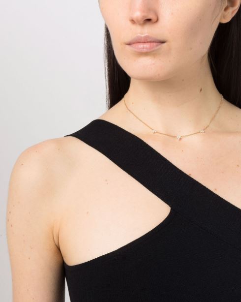 18kt yellow gold diamonds  Love by the Yard  necklace