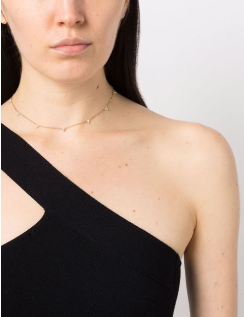 18kt yellow gold diamonds  Love by the Yard  necklace