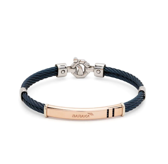 diamond-detail engraved logo bracelet