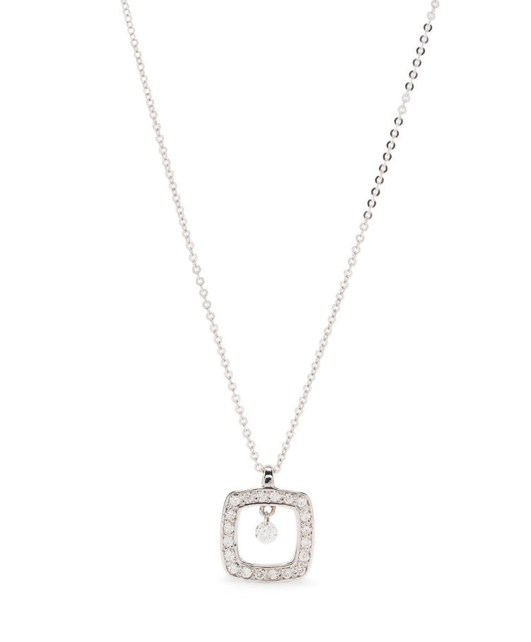 18kt white gold Vega diamond necklace