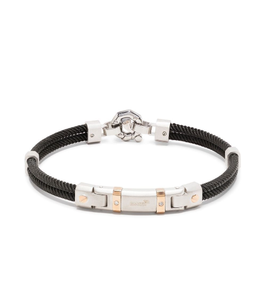 diamond-detail rope chain bracelet