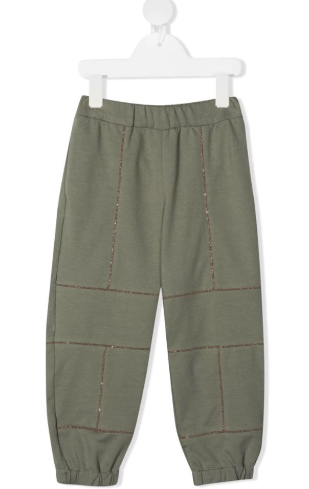 pantalones de chándal con detalles de cuentas 