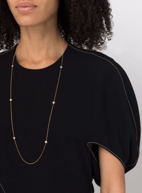 18kt yellow gold Love by the Yard diamond necklace
