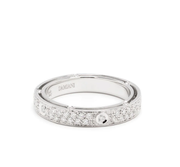 anillo D.Side en oro blanco de 18kt con diamantes 