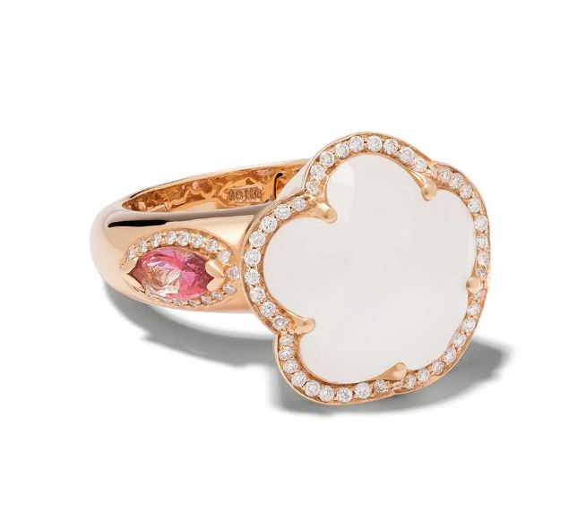 18kt rose gold diamond Bon Ton ring