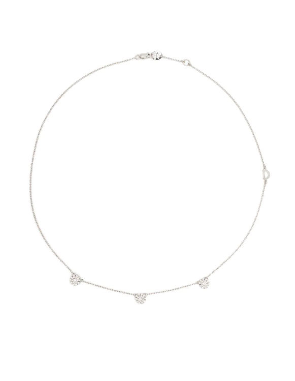 collar Marguerita en oro blanco de 18kt con diamantes 