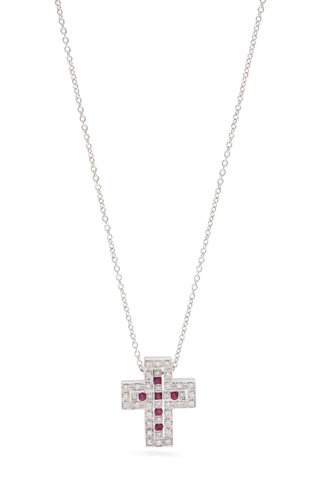 18kt white gold Belle Epoque diamonds necklace