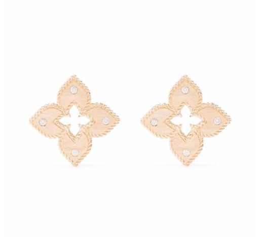 18kt rose gold Venetian Princess diamond stud earrings