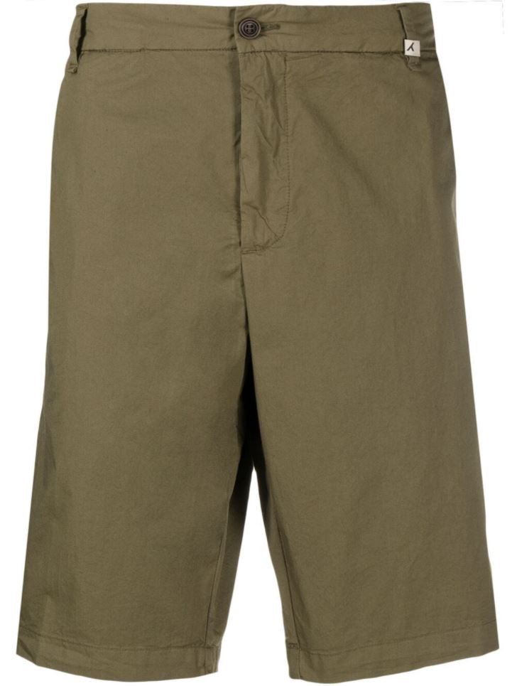 Drawstring-waist straight shorts