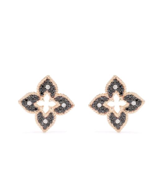18kt rose gold Venetian Princess diamond stud earrings