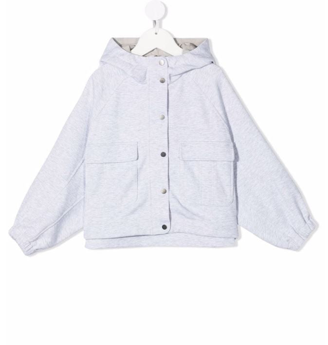 Chaqueta con botones y capucha 